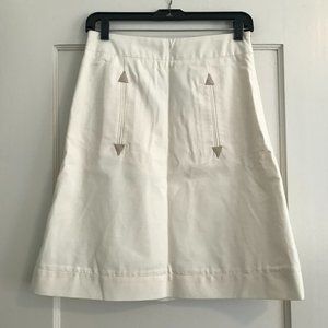 See by Chloe | White Arrowhead Stitching Skirt - Sz 6